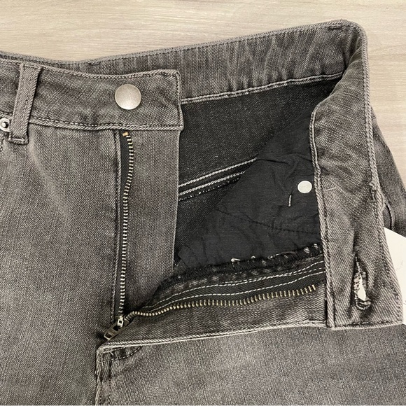 NWT KAFFE KAzina Women's Long Denim Shorts Size Medium (Danish 38) Dark Grey - Picture 4 of 8